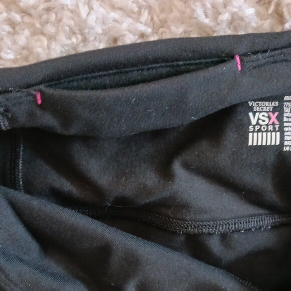 Victoria's Secret VSX Sport  Leggings Logo Womens Large Black Workout Activewear - Picture 5 of 9